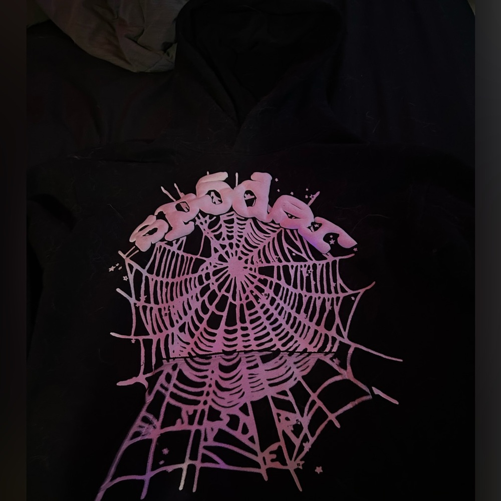 Sp5der Hoodie Black and White